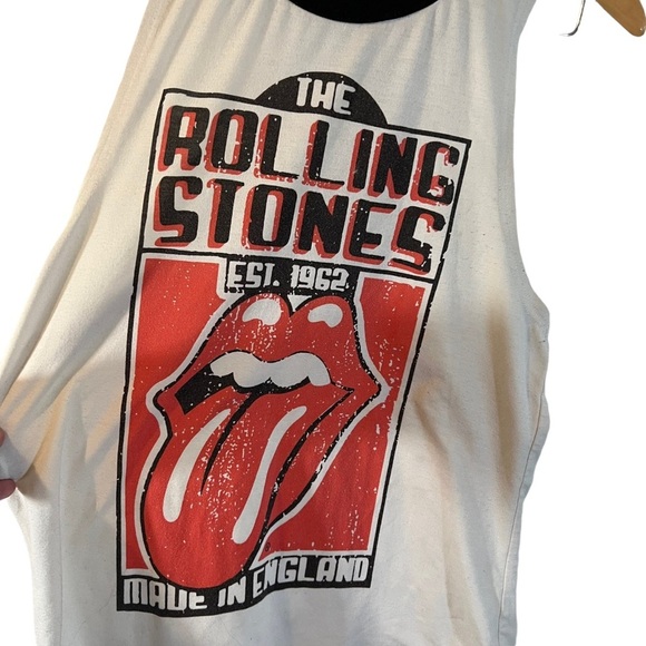 LNK Landscape Rolling Stones Tank Top Womens Graphic Band Racerback Knit Music - Picture 3 of 5